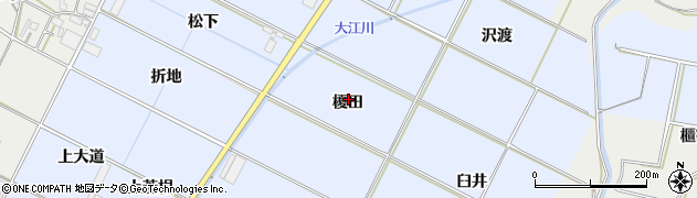 愛知県豊橋市下条東町（榎田）周辺の地図