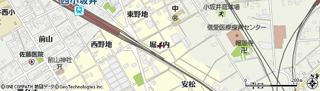 愛知県豊川市平井町堀ノ内周辺の地図