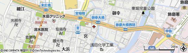 兵庫県姫路市飾磨区宮158周辺の地図