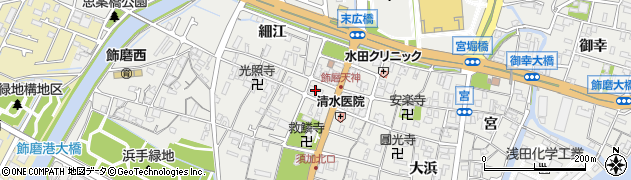 兵庫県姫路市飾磨区天神周辺の地図