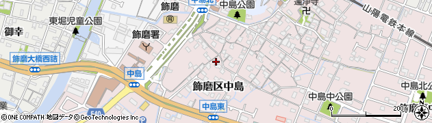 兵庫県姫路市飾磨区中島704周辺の地図