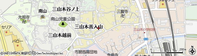 京都府京田辺市三山木善入山48周辺の地図