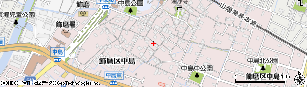 兵庫県姫路市飾磨区中島1002周辺の地図