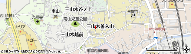京都府京田辺市三山木善入山16周辺の地図
