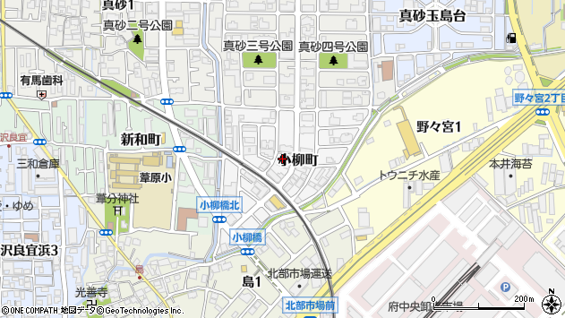 〒567-0852 大阪府茨木市小柳町の地図