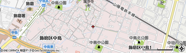 兵庫県姫路市飾磨区中島786周辺の地図