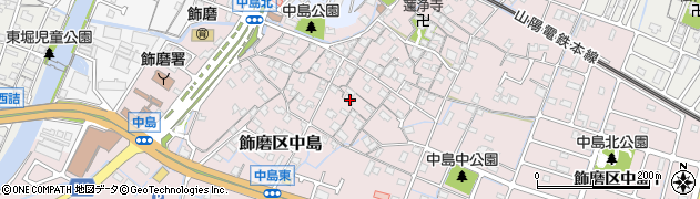 兵庫県姫路市飾磨区中島1001周辺の地図