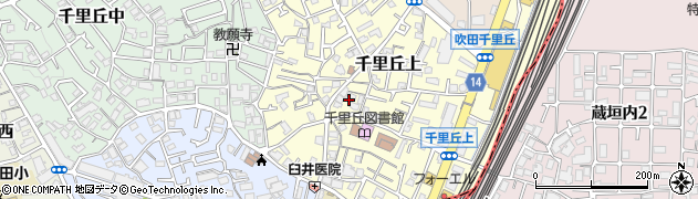 大阪府吹田市千里丘上周辺の地図