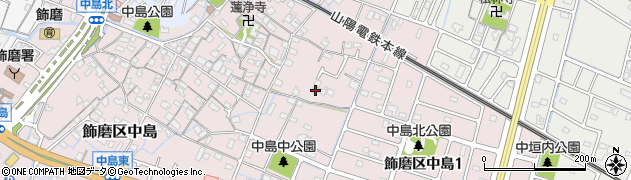 兵庫県姫路市飾磨区中島74周辺の地図