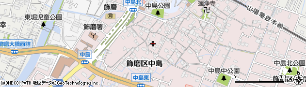 兵庫県姫路市飾磨区中島1025周辺の地図