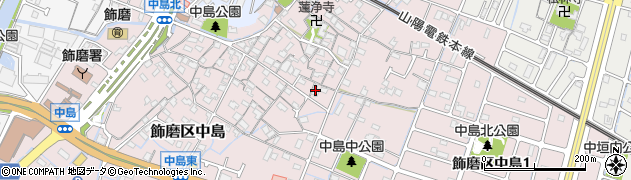 兵庫県姫路市飾磨区中島783周辺の地図