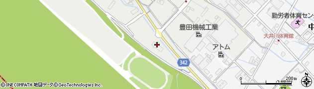焼津市役所　大井川河川敷運動公園陸上競技場周辺の地図