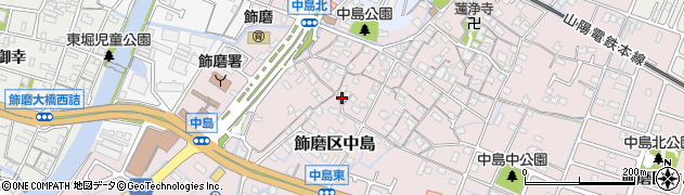 兵庫県姫路市飾磨区中島1032周辺の地図