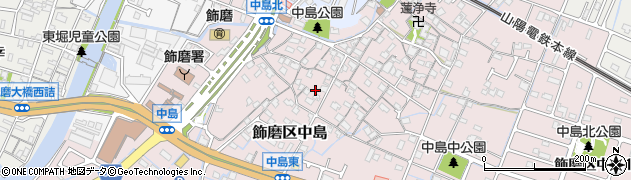 兵庫県姫路市飾磨区中島1022周辺の地図