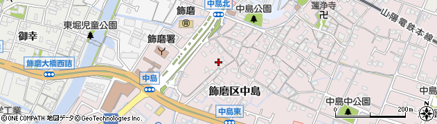 兵庫県姫路市飾磨区中島693周辺の地図