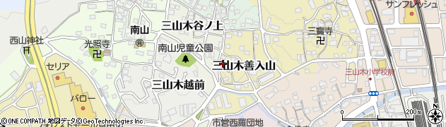 京都府京田辺市三山木善入山22周辺の地図