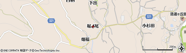 京都府相楽郡和束町白栖堀ノ尾周辺の地図