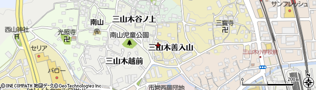 京都府京田辺市三山木善入山22-6周辺の地図