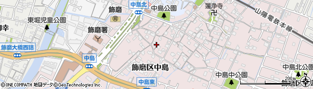 兵庫県姫路市飾磨区中島1026周辺の地図