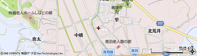 愛知県西尾市鳥羽町里8周辺の地図