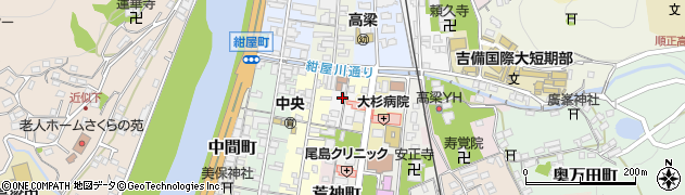 岡山県高梁市大工町周辺の地図