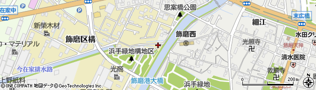兵庫県姫路市飾磨区構1053周辺の地図