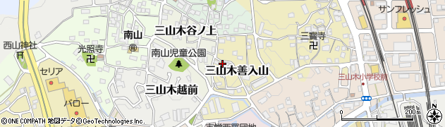 京都府京田辺市三山木善入山23周辺の地図