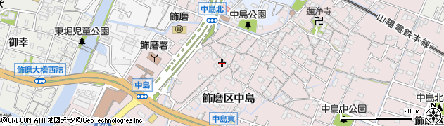 兵庫県姫路市飾磨区中島700周辺の地図