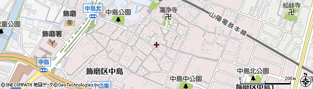 兵庫県姫路市飾磨区中島966周辺の地図
