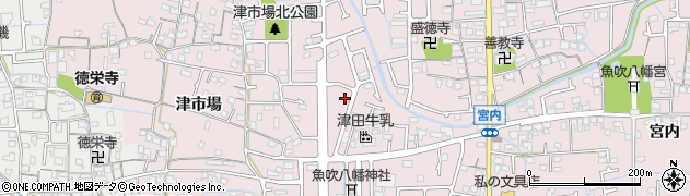 兵庫県姫路市網干区津市場2206周辺の地図