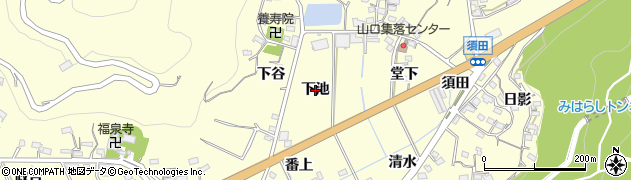 愛知県西尾市東幡豆町（下池）周辺の地図
