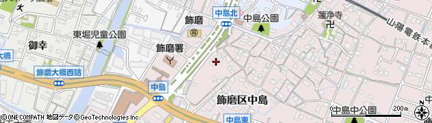 兵庫県姫路市飾磨区中島684周辺の地図