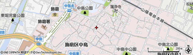 兵庫県姫路市飾磨区中島990周辺の地図