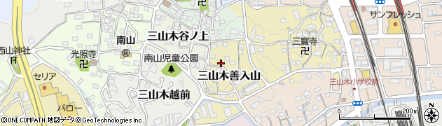京都府京田辺市三山木善入山28周辺の地図