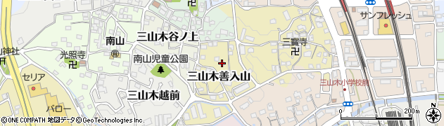京都府京田辺市三山木善入山33周辺の地図