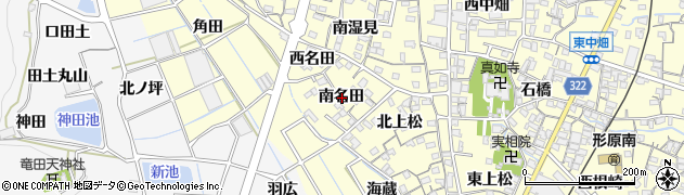 愛知県蒲郡市形原町南名田周辺の地図