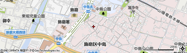 兵庫県姫路市飾磨区中島1041周辺の地図