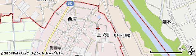 愛知県豊橋市長瀬町（上ノ畑）周辺の地図