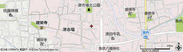 兵庫県姫路市網干区津市場2169周辺の地図
