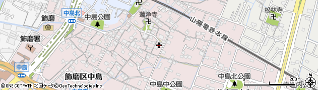 兵庫県姫路市飾磨区中島876周辺の地図