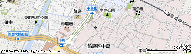 兵庫県姫路市飾磨区中島1042周辺の地図