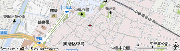 兵庫県姫路市飾磨区中島986周辺の地図