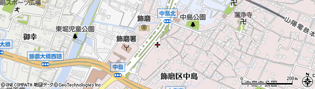 兵庫県姫路市飾磨区中島679周辺の地図