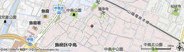 兵庫県姫路市飾磨区中島975周辺の地図