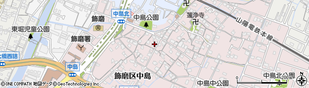 兵庫県姫路市飾磨区中島1071周辺の地図