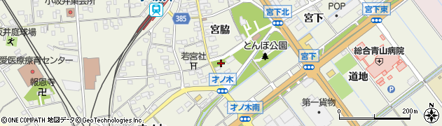 愛知県豊川市小坂井町宮脇19周辺の地図