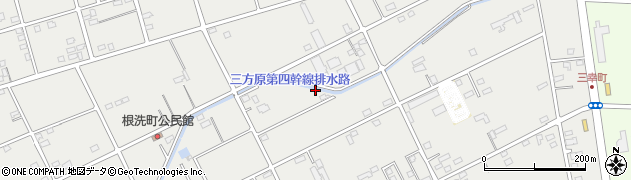 静岡県浜松市中央区根洗町周辺の地図