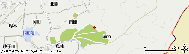 京都府綴喜郡井手町井手滝谷周辺の地図