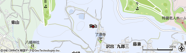 愛知県西尾市吉良町乙川（東山）周辺の地図