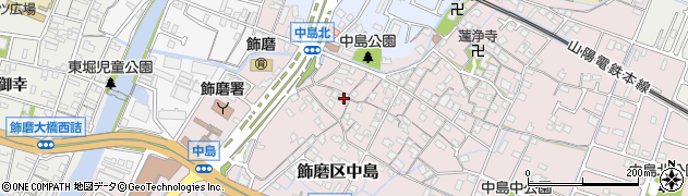 兵庫県姫路市飾磨区中島1039周辺の地図